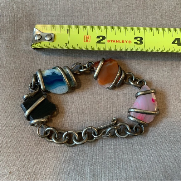 Handmade Vintage Wire Wrapped Crystal Bracelet - Picture 10 of 10